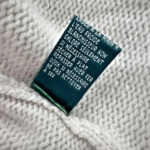 LAUREN RALPH | Sweater Cream ivory Cardigan Longline Knit Wool Angora | Medium - Picture 7 of 8